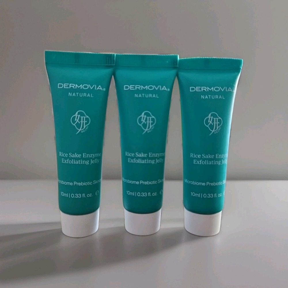 3X Dermovia Natural Rice Sake Enzyme Exfoliating Jelly 0.33 fl oz Each Sealed